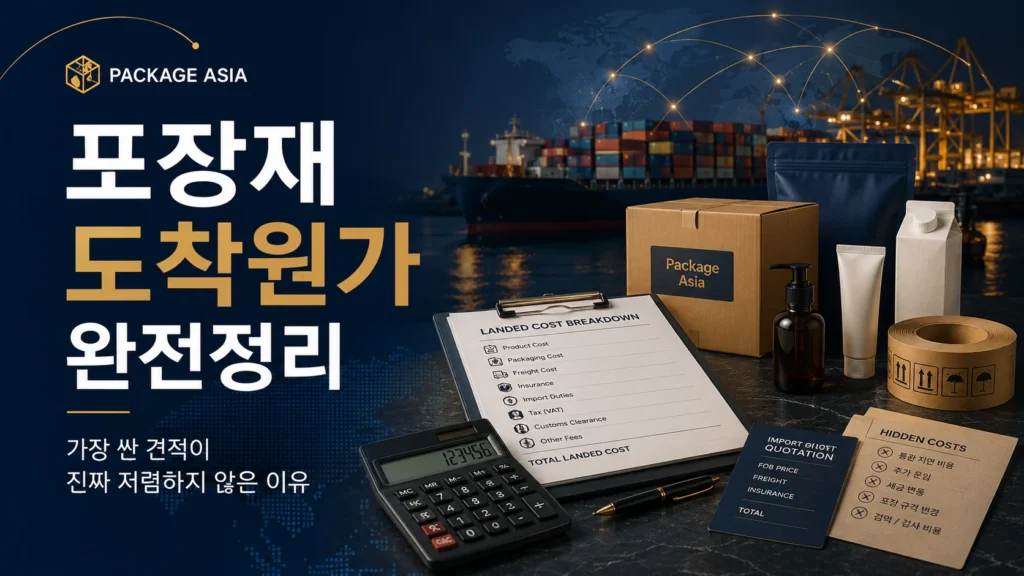 포장재 도착원가 완전정리와 운임 관세 세금 통관비용을 포함한 수입 원가 가이드