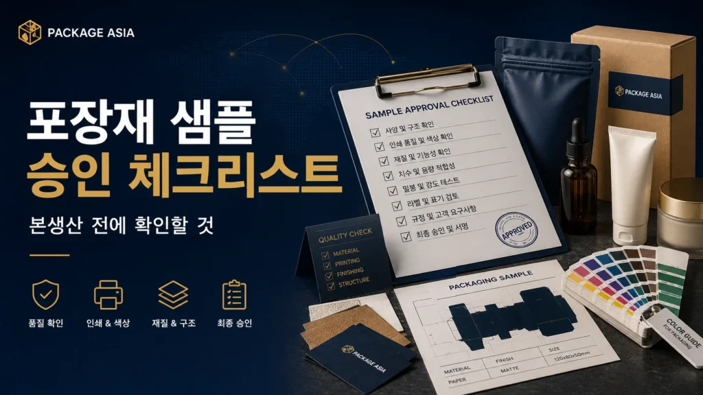 포장재 샘플 승인 체크리스트와 본생산 전 품질 인쇄 색상 재질 구조 검수