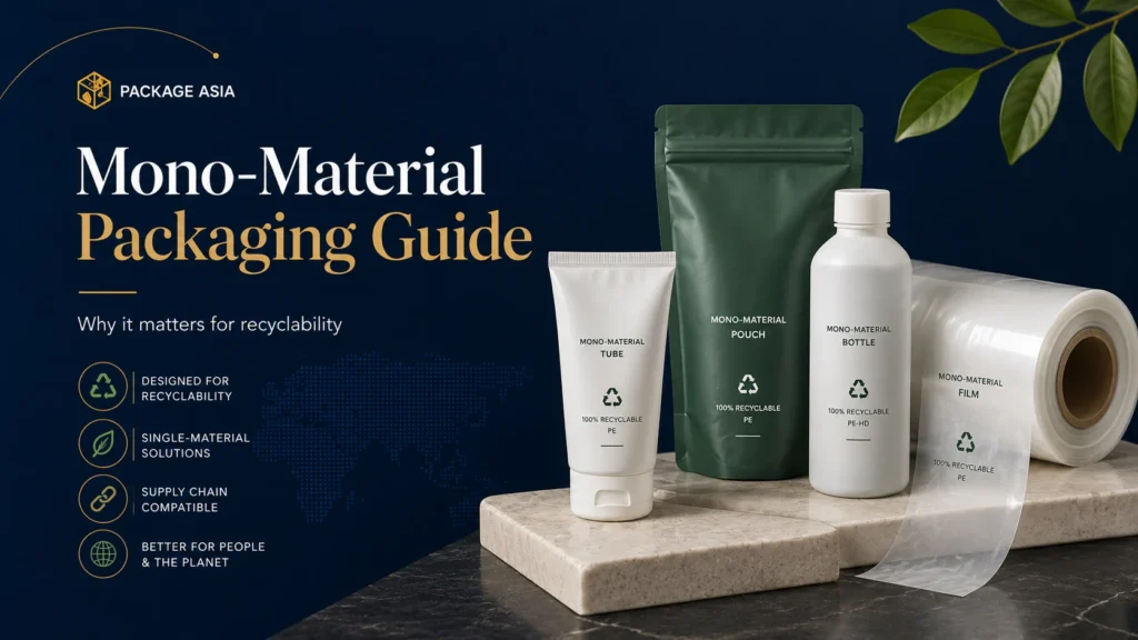 Mono-material packaging guide for recyclable single-material packaging by Package Asia