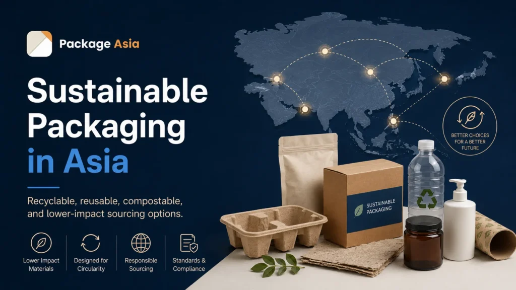 Sustainable packaging in Asia with recyclable, reusable, compostable and lower-impact sourcing options